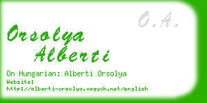 orsolya alberti business card